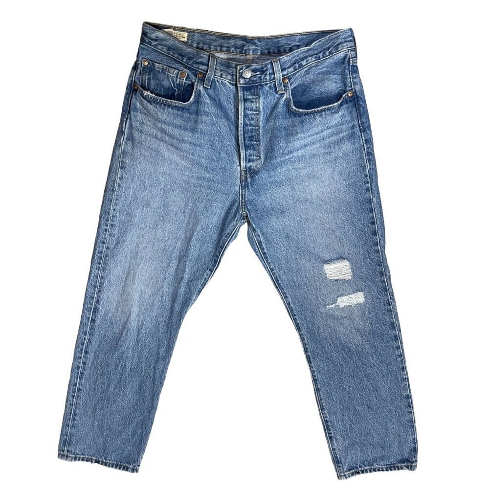 Levi's Blue Ankle Cropped Jeans